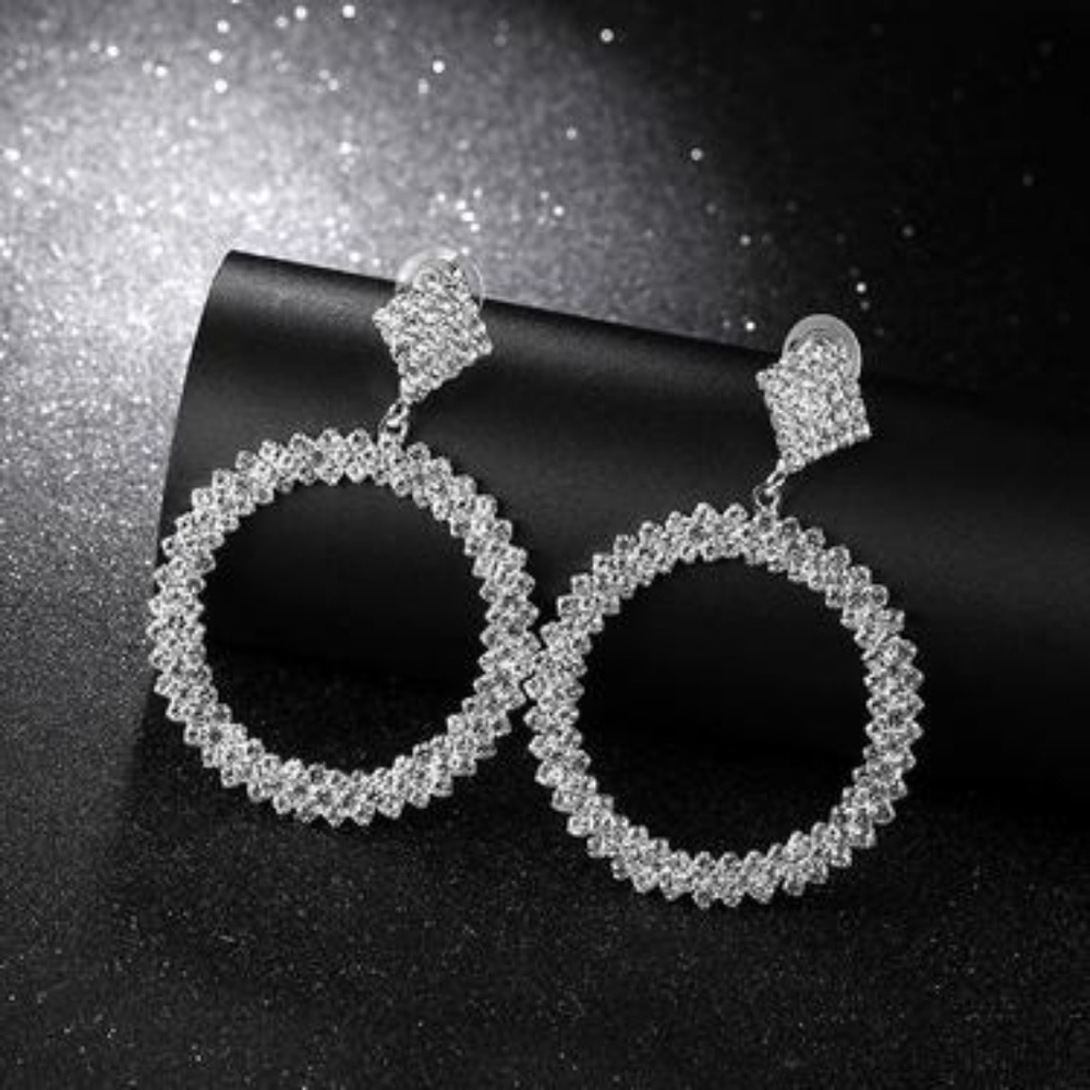 EARRINGS NWT  STATEMENT CRYSTALS VERY ELEG…